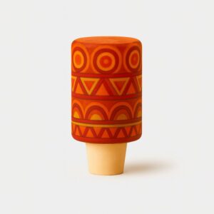 Tapón para botella pintadas a mano con técnica alebrije por artesanos de Tilcajete, Oaxaca.