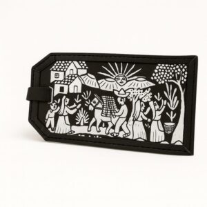 ID maleta pintado a mano por artesanos de Xalitla, Guerrero.